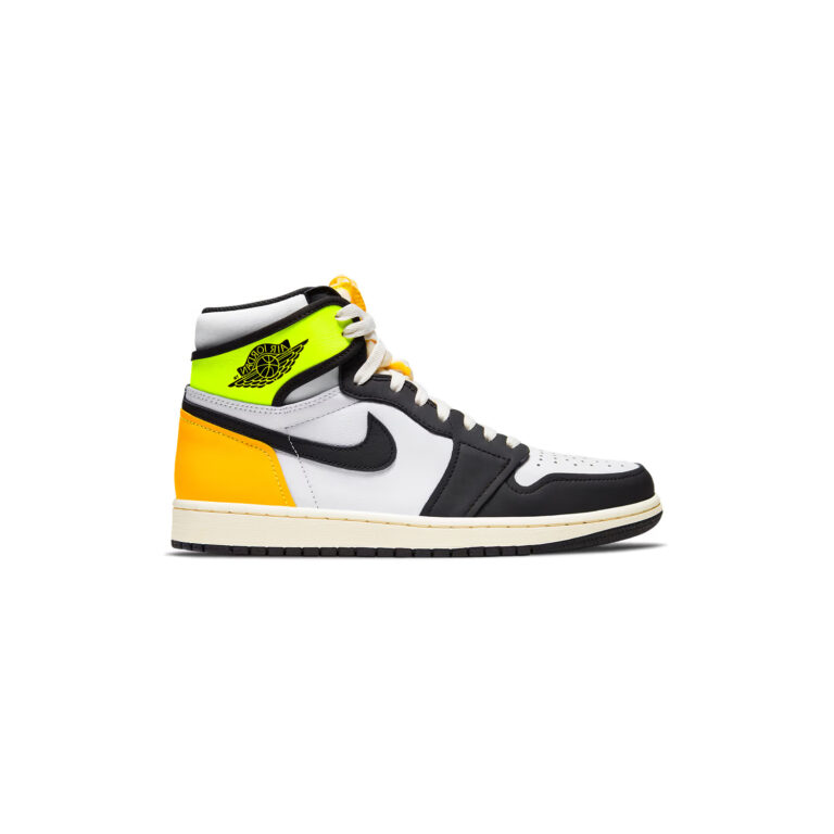 Air Jordan 1 Retro High White Black Volt University Gold