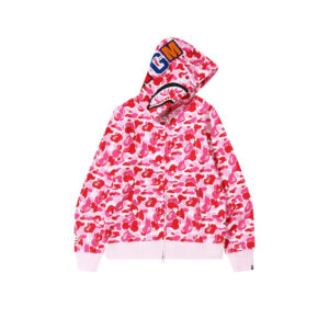 BAPE ABC Camo Shark Full Zip Hoodie Pink