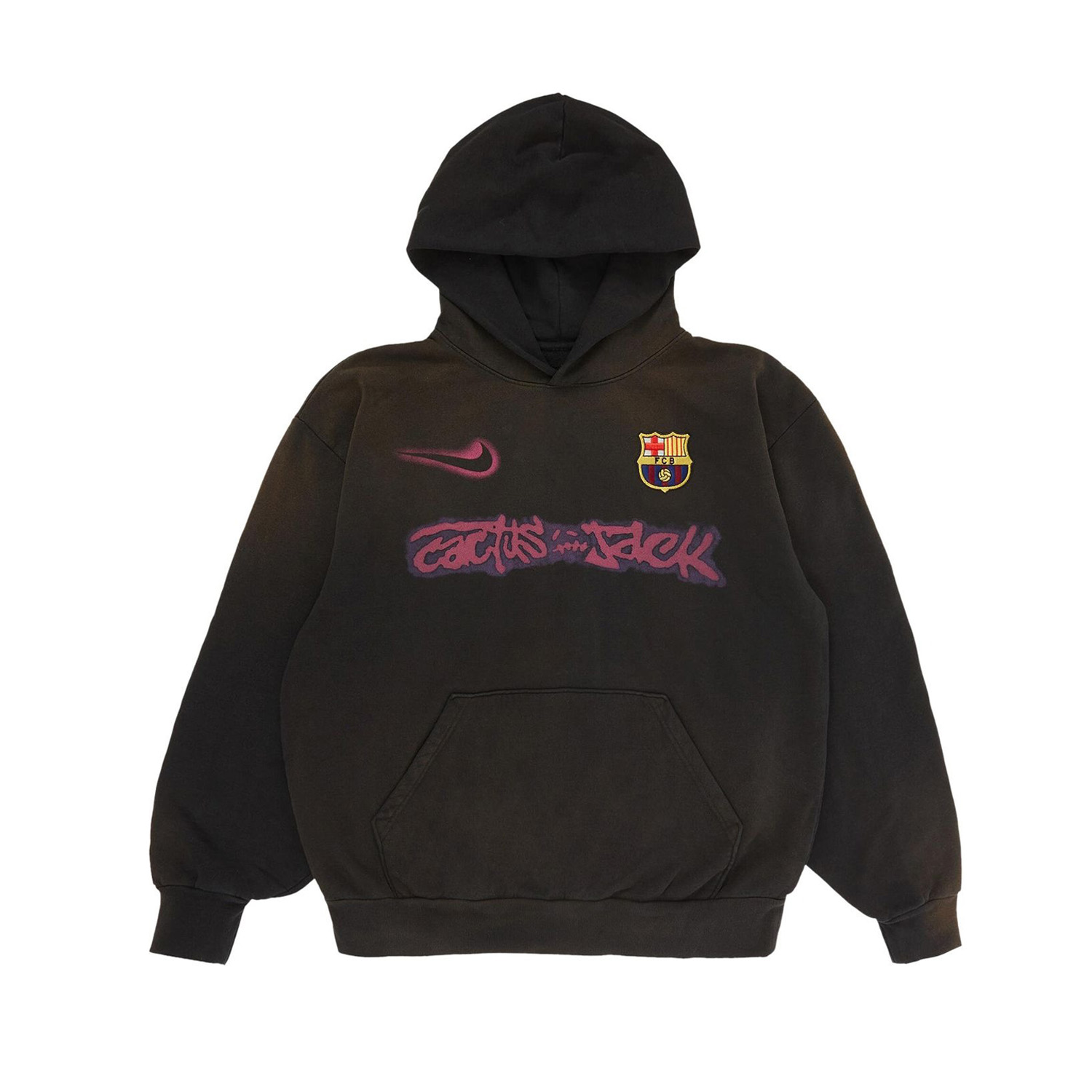 トップス cactus jack NIKE Barcelona Logo Hoodie Nike FC Barcelona x Cactus Jack Spray Logo Hoodie 'Blue