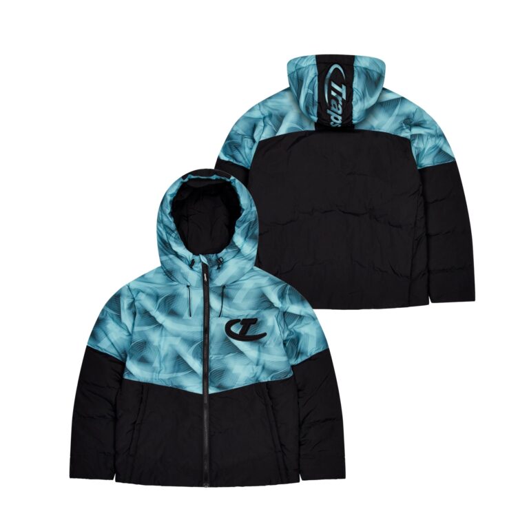 Trapstar Hyperdrive Hooded Puffer – Black/Blue