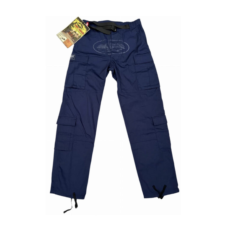 Corteiz Guerillaz Cargo Pants Navy Blue