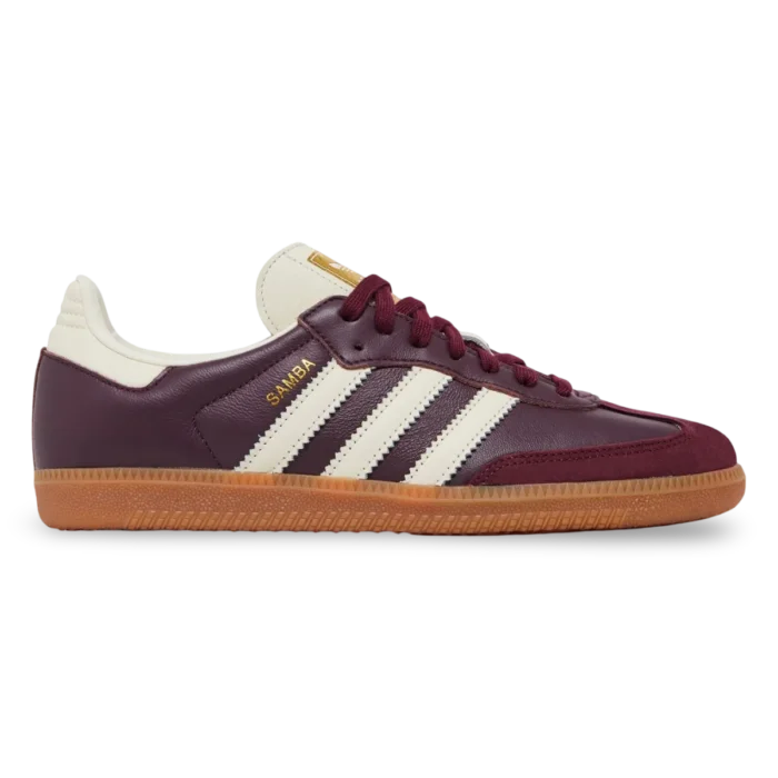 adidas Samba OG Maroon Gold Metallic (Women's)