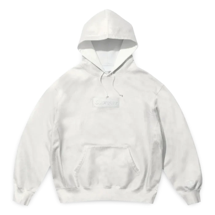 Supreme MM6 Maison Margiela Foil Box Logo Hooded Sweatshirt White