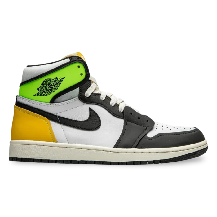 Air Jordan 1 Retro High White Black Volt University Gold