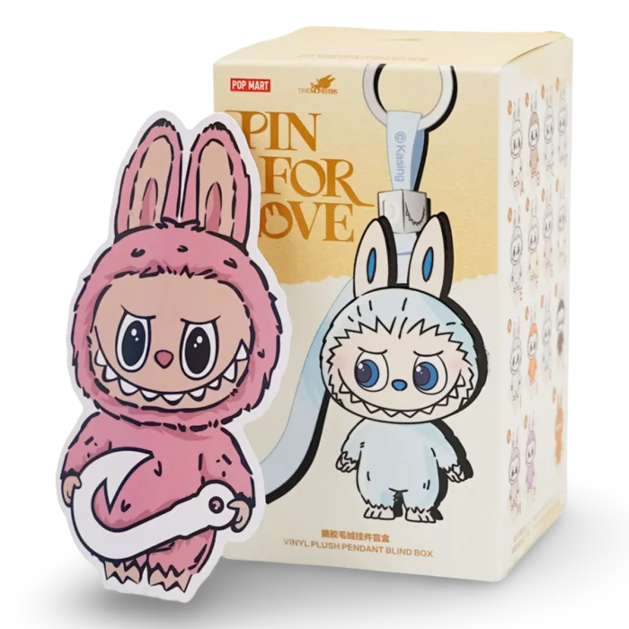 Pop Mart Labubu The Monsters Pin for Love Series Vinyl Plush Pendant (A-M) Single Blind Box