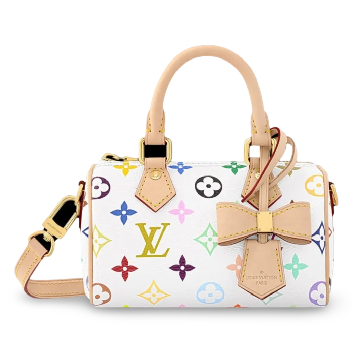 Louis Vuitton x Takashi Murakami Nano Speedy White Multicolored