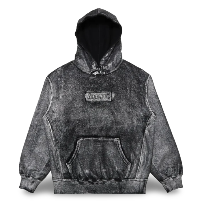 Supreme MM6 Maison Margiela Foil Box Logo Hooded Sweatshirt Black