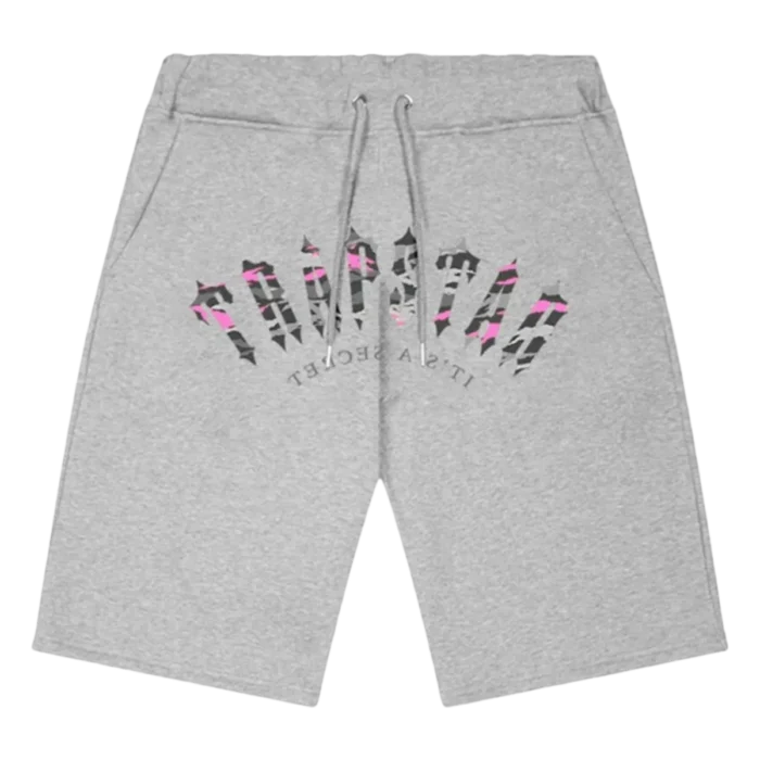 Trapstar Irongate Arch Camo Shorts - Grey/Pink
