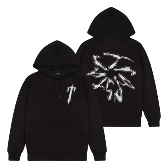 Trapstar Liquid Chrome Hoodie - Black