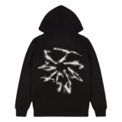 Trapstar Liquid Chrome Hoodie – Black 2
