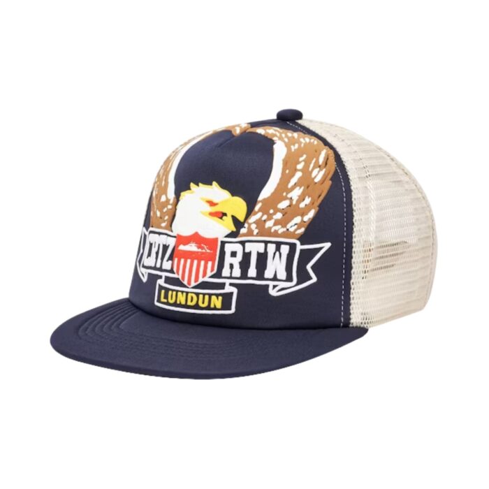 Corteiz Eagle Trucker Hat - Navy