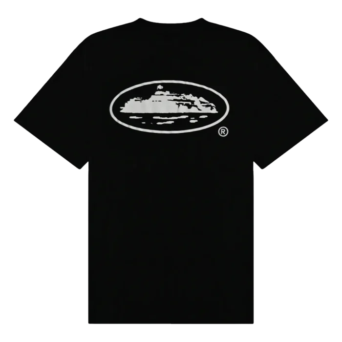 Corteiz Halftone Island Tee Black/White