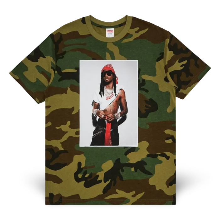 Supreme Playboi Carti Tee Woodland Camo