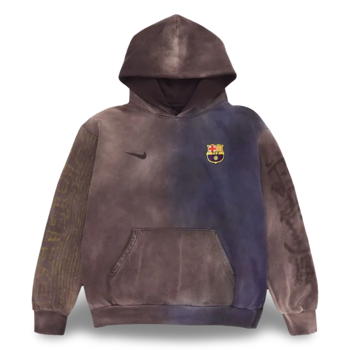Travis Scott x Nike x FC Barcelona Split-Dye Crest Hoodie Multicolor