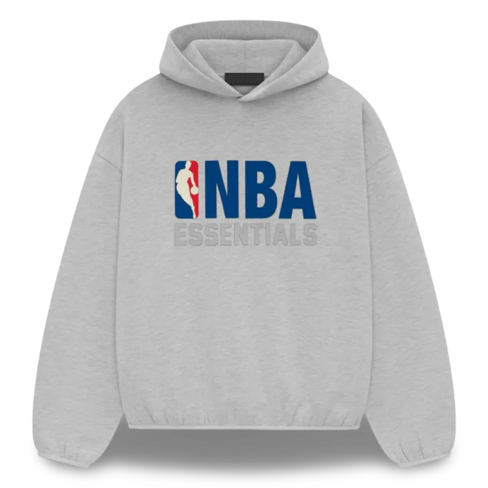 Fear of God Essentials x NBA Hoodie Light Heather