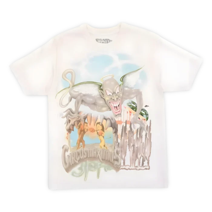 Travis Scott Utopia Tour Skitzo Circus Maximus Tee White