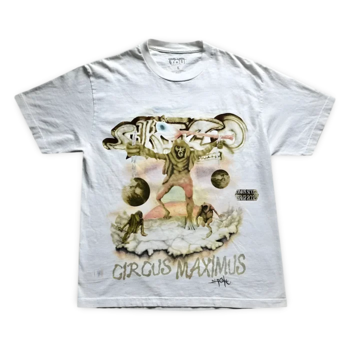 Travis Scott Utopia Tour Skitzo Circus Maximus Tee White
