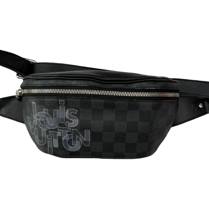 Louis Vuitton Virgil Abloh Black and Damier Graphite Bum Bag Silver